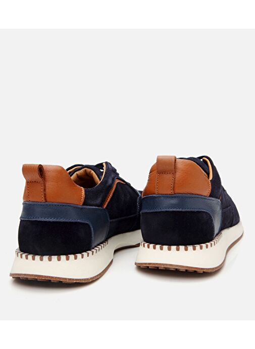 Erkek Süet Deri Lacivert Spor Ayakkabı - Görsel 8