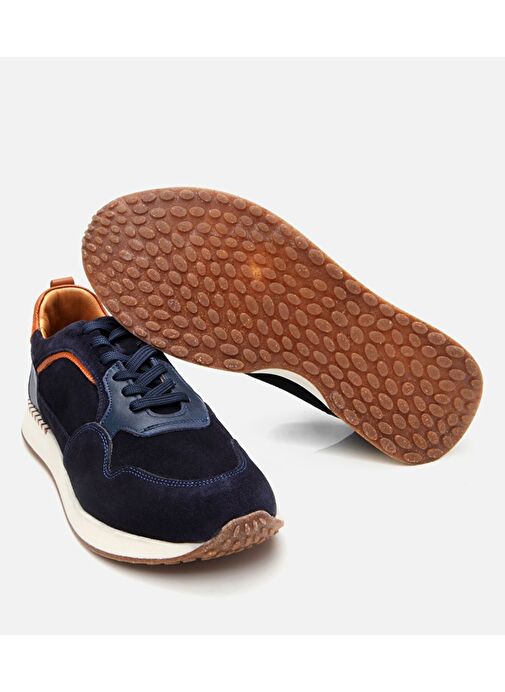 Erkek Süet Deri Lacivert Spor Ayakkabı - Görsel 9