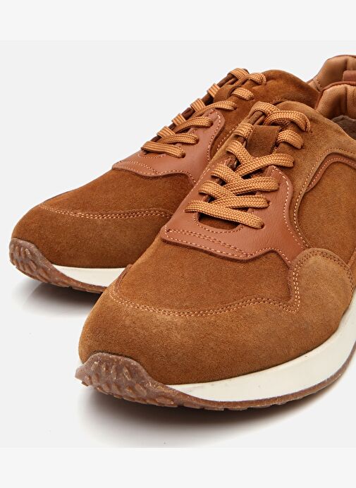 Erkek Süet Deri Taba Spor Ayakkabı - Görsel 4