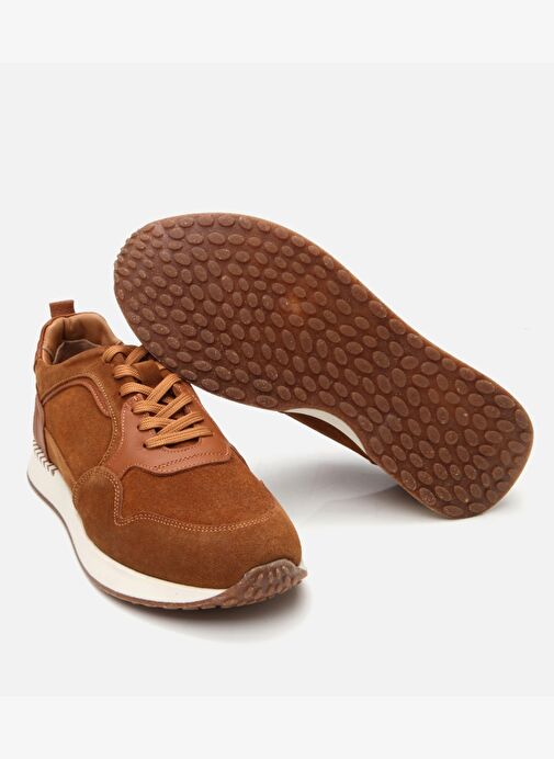 Erkek Süet Deri Taba Spor Ayakkabı - Görsel 9