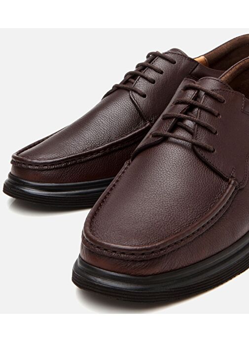 Erkek Deri Kahverengi Rahat Günlük Ayakkabı - Görsel 4