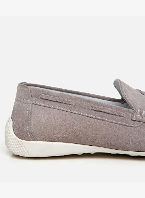 Erkek Süet Deri Gri Püskül Detaylı Günlük Loafer - Görsel 5