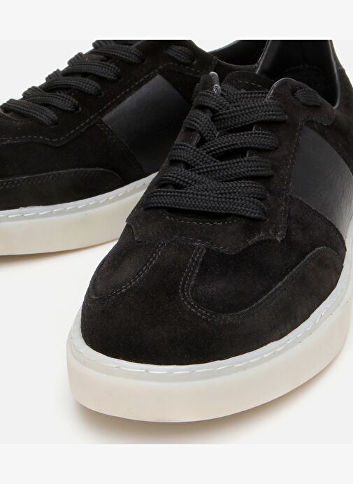 Erkek Süet Deri Siyah Spor Ayakkabı - Görsel 4