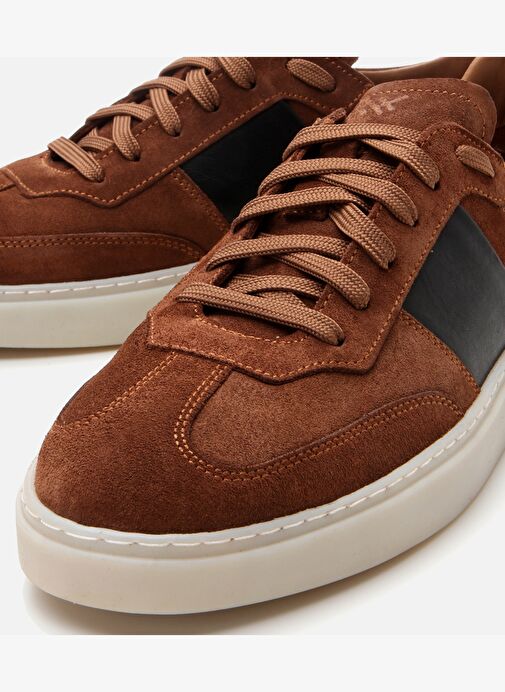 Erkek Süet Deri Taba Spor Ayakkabı - Görsel 4