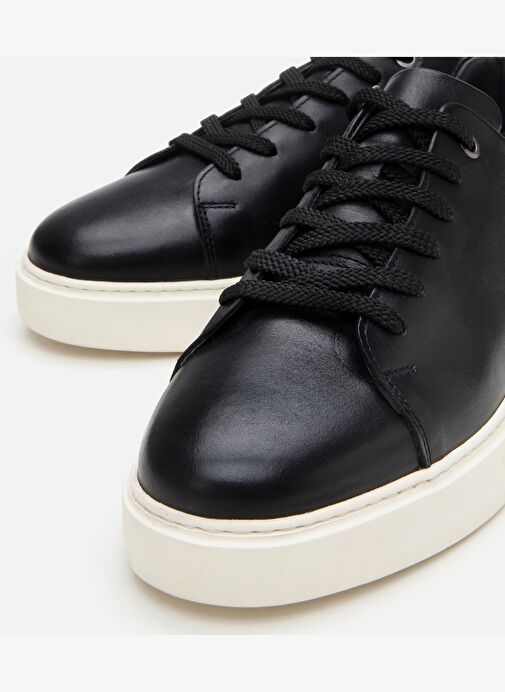 Erkek Deri Siyah Toka Detaylı Spor Ayakkabı - Görsel 4