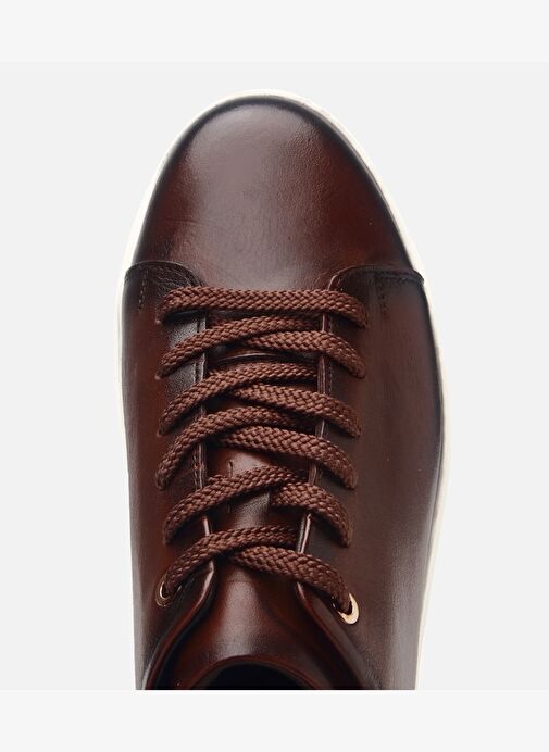 Erkek Deri Kahve Toka Detaylı Spor Ayakkabı - Görsel 7