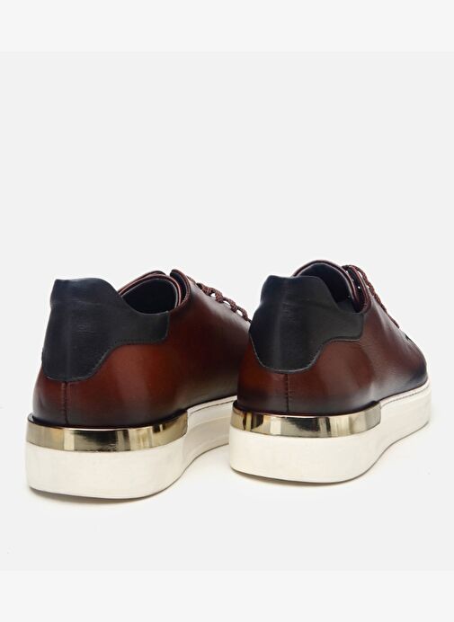 Erkek Deri Kahve Toka Detaylı Spor Ayakkabı - Görsel 8