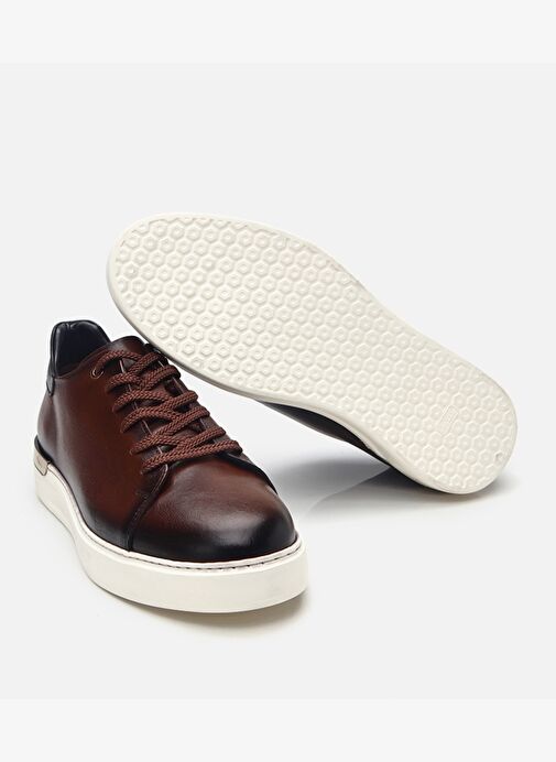 Erkek Deri Kahve Toka Detaylı Spor Ayakkabı - Görsel 9