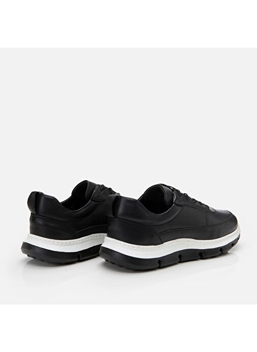 Hotiç Siyah-Beyaz Erkek Deri Sneaker 02AYH305650A100 - Görsel 5