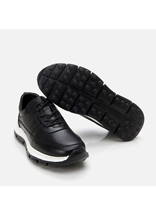 Hotiç Siyah-Beyaz Erkek Deri Sneaker 02AYH305650A100 - Görsel 7