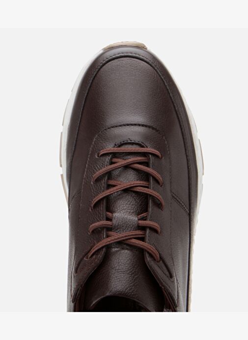 Erkek Deri Kahverengi Ultra Hafif Tabanlı Spor Ayakkabı - Görsel 5