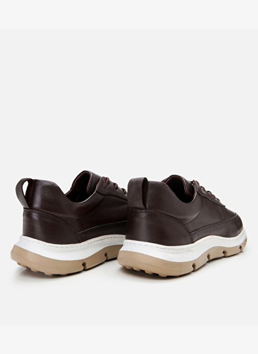 Erkek Deri Kahverengi Ultra Hafif Tabanlı Spor Ayakkabı - Görsel 6