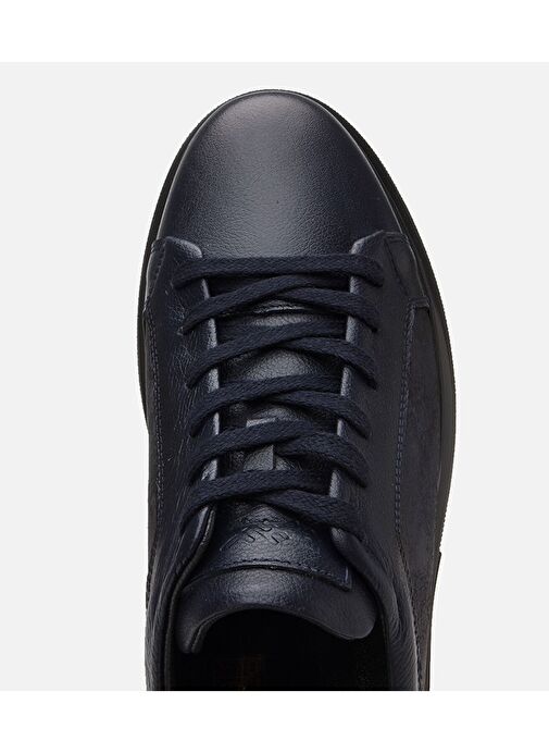 Erkek Deri Lacivert Şeffaf Tabanlı Spor Ayakkabı - Görsel 6