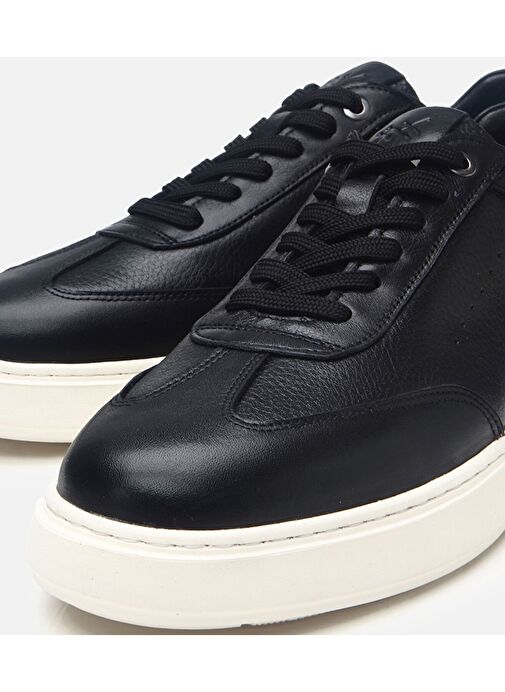 Erkek Deri Siyah Ultra Hafif Tabanlı Spor Ayakkabı - Görsel 5