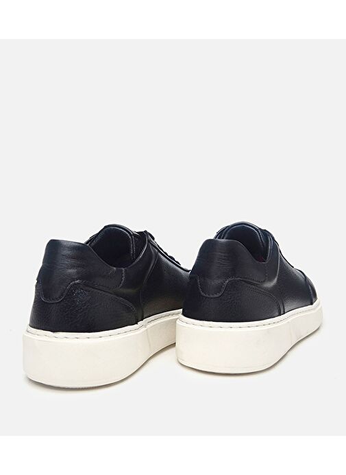 Erkek Deri Siyah Ultra Hafif Tabanlı Spor Ayakkabı - Görsel 8