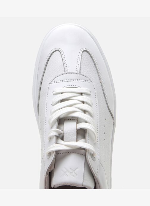 Erkek Deri Beyaz Ultra Hafif Tabanlı Spor Ayakkabı - Görsel 5