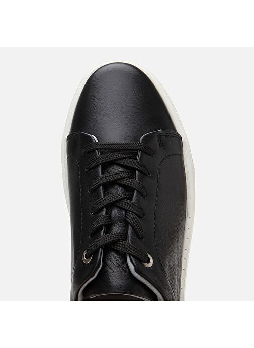 Erkek Deri Siyah Ultra Hafif Tabanlı Spor Ayakkabı - Görsel 6