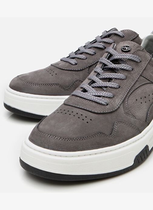 Erkek Deri Beyaz Yüksek Tabanlı Spor Ayakkabı - Görsel 4