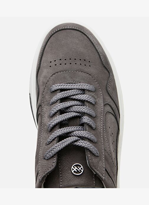 Erkek Deri Beyaz Yüksek Tabanlı Spor Ayakkabı - Görsel 5