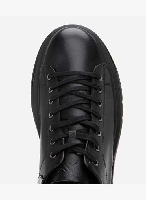 Erkek Deri Siyah Hafif Tabanlı Spor Ayakkabı - Görsel 5