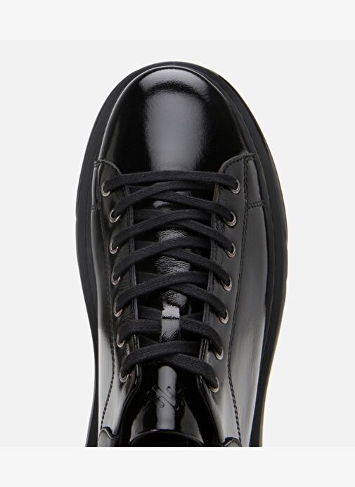 Erkek Rugan Deri Siyah Hafif Tabanlı Spor Ayakkabı - Görsel 5