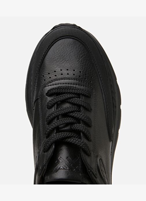 Erkek Deri Siyah Ultra Hafif Tabanlı Spor Ayakkabı - Görsel 6