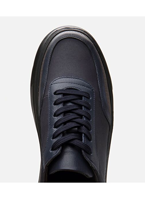 Erkek Deri Lacivert Ultra Hafif Tabanlı Spor Ayakkabı - Görsel 5