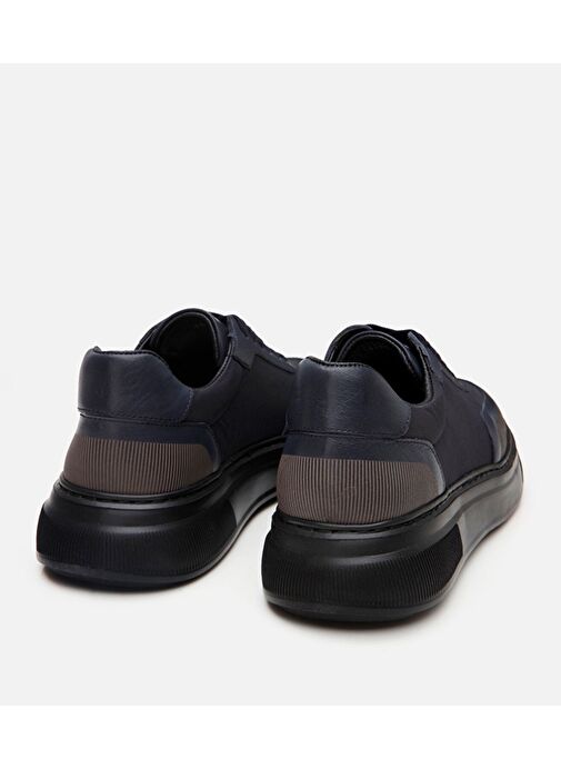 Erkek Deri Lacivert Ultra Hafif Tabanlı Spor Ayakkabı - Görsel 7