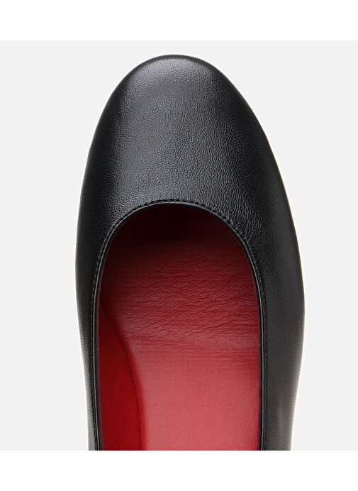 Kadın Deri Siyah Dolgu Topuklu Ayakkabı - Görsel 5