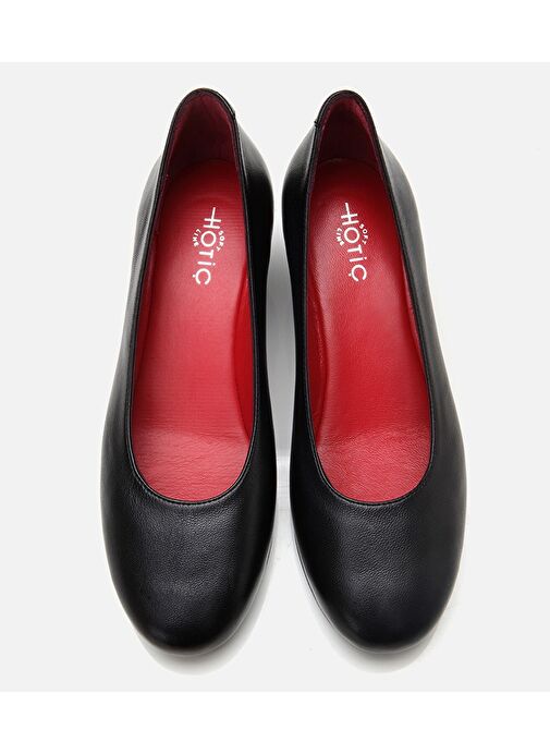 Kadın Deri Siyah Dolgu Topuklu Ayakkabı - Görsel 6