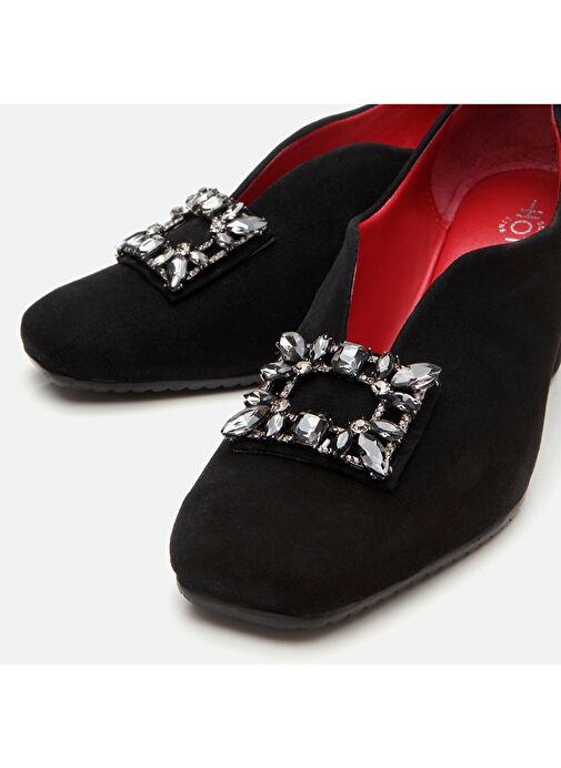 Kadın Deri Toka Detaylı Dolgu Topuklu Ayakkabı - Görsel 5