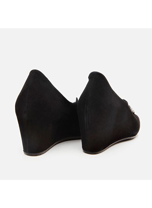 Kadın Deri Toka Detaylı Dolgu Topuklu Ayakkabı - Görsel 7