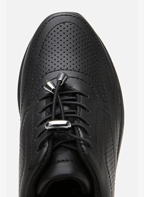 Kadın Siyah Kalın Tabanlı Spor Ayakkabı - Görsel 5