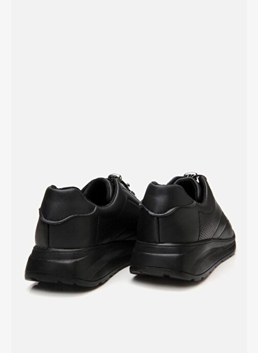 Kadın Siyah Kalın Tabanlı Spor Ayakkabı - Görsel 6