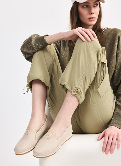 Kadın Bej Comfort Düz Ayakkabı - Görsel 2