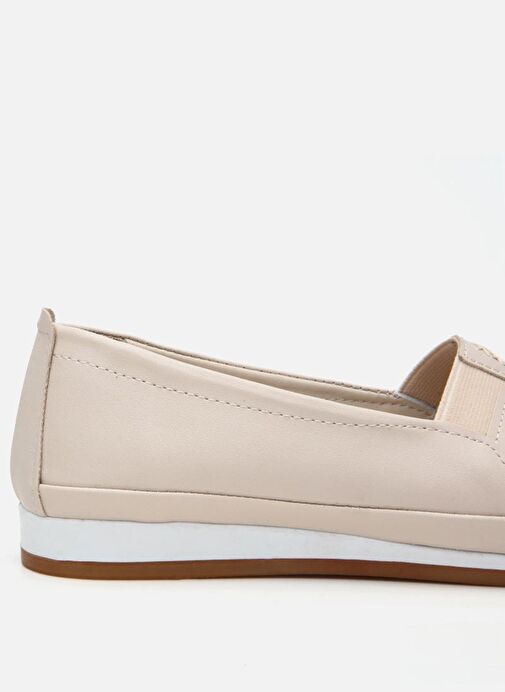 Kadın Bej Comfort Düz Ayakkabı - Görsel 9