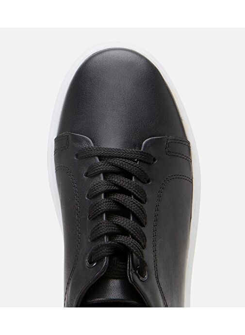 Kadın Deri Siyah Spor Ayakkabı - Görsel 5