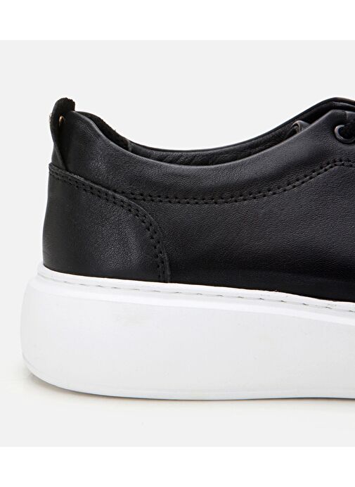 Kadın Deri Siyah Spor Ayakkabı - Görsel 6