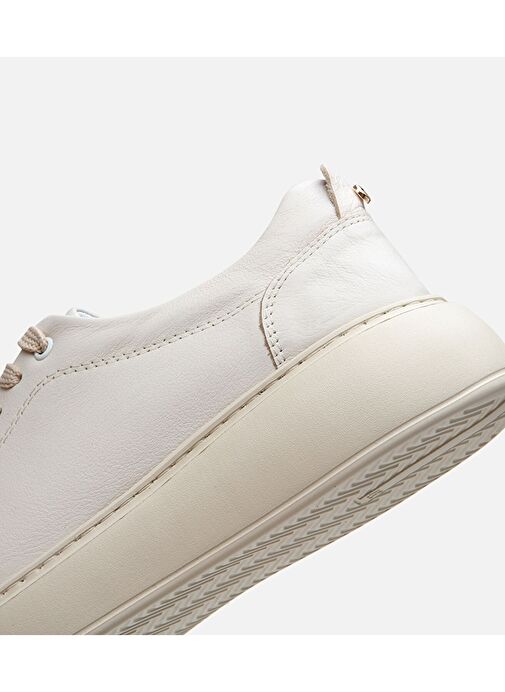 Kadın Deri Bej Spor Ayakkabı - Görsel 4