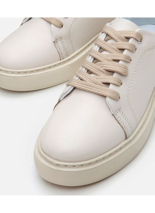 Kadın Deri Bej Spor Ayakkabı - Görsel 5