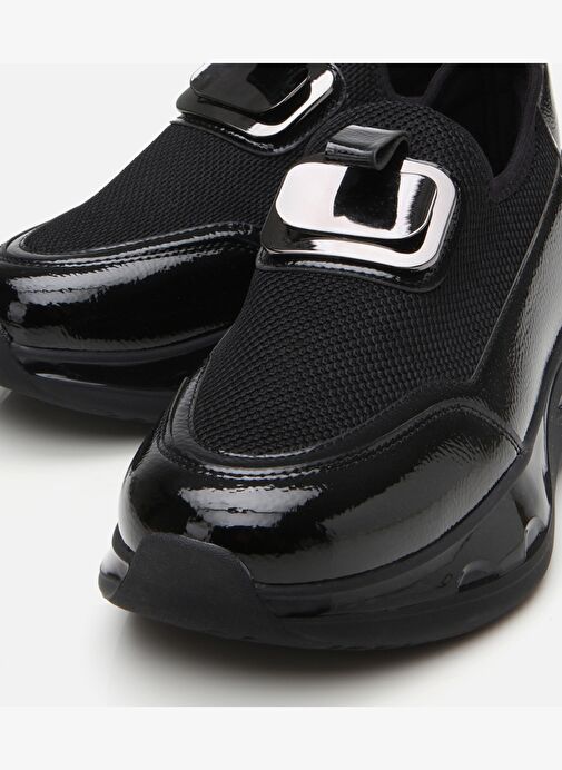 Kadın Siyah Dolgu Topuklu Spor Ayakkabı - Görsel 4