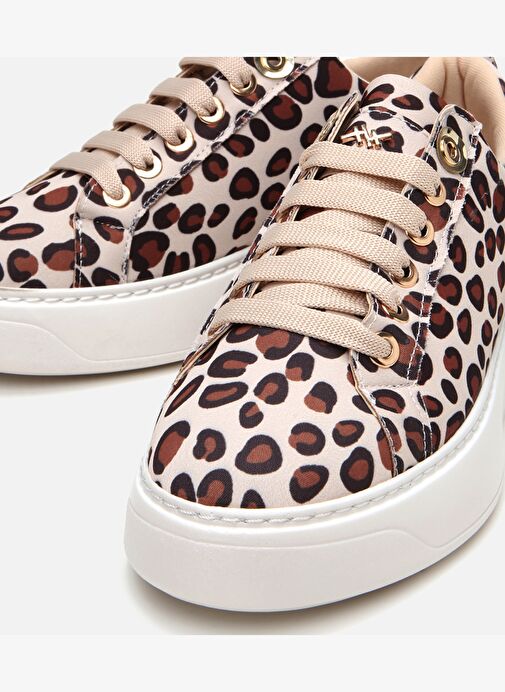 Kadın Bej Yaya Leopar Desenli Spor Ayakkabı - Görsel 4