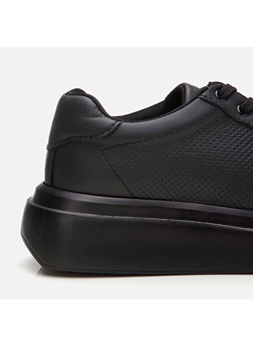 Kadın Siyah Yüksek Tabanlı Spor Ayakkabı - Görsel 4