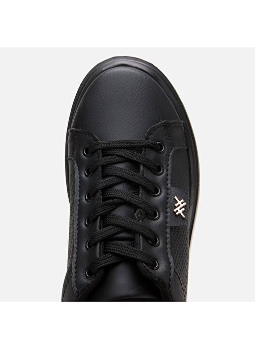 Kadın Siyah Yüksek Tabanlı Spor Ayakkabı - Görsel 6