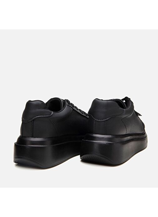 Kadın Siyah Yüksek Tabanlı Spor Ayakkabı - Görsel 7