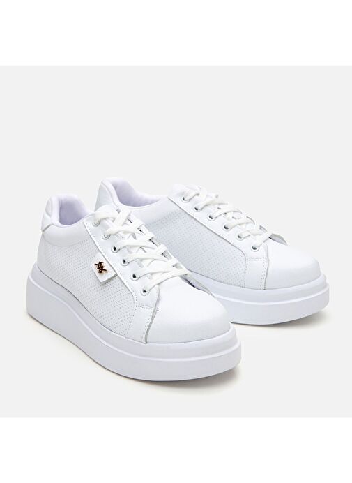 Kadın Beyaz Yüksek Tabanlı Spor Ayakkabı - Görsel 3