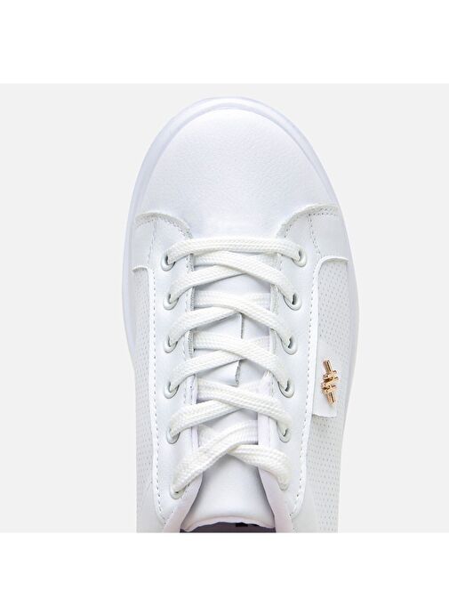 Kadın Beyaz Yüksek Tabanlı Spor Ayakkabı - Görsel 6