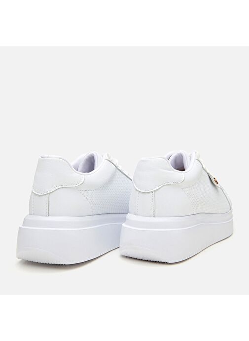 Kadın Beyaz Yüksek Tabanlı Spor Ayakkabı - Görsel 7