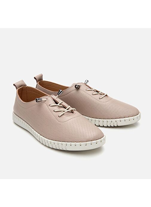 Kadın Deri Vizon Düz Ayakkabı - Görsel 3