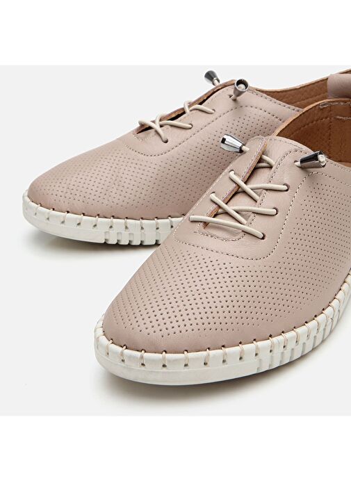 Kadın Deri Vizon Düz Ayakkabı - Görsel 5